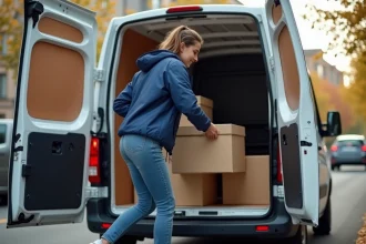 Camionnette de 4m3 prête pour le déménagement et le transport d'outils