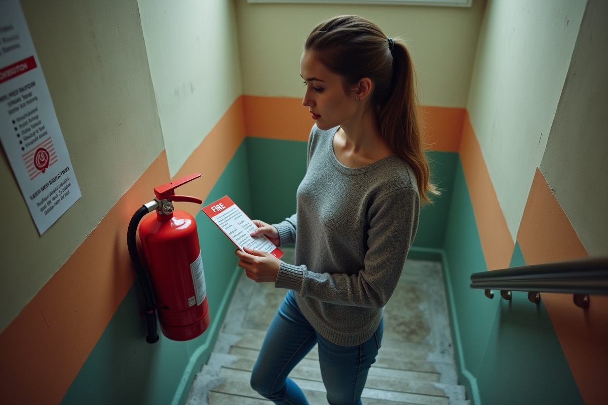 Jeune femme lisant les instructions d